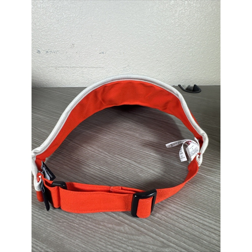 Patagonia Pacific Iron Works Rare Adjustable Visor Orange Hat Cap Size Medium - Picture 3 of 9